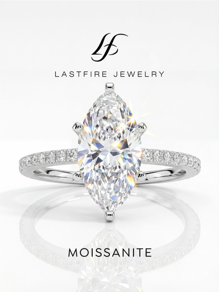 Moissanite Engagement Ring 1 Carat - 여성을위한 진짜 2ct 진짜 Moissanite 다이아몬드