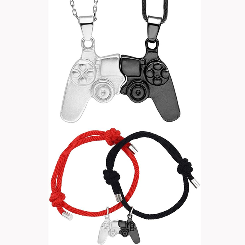 Magnetic Couple Matching Necklaces - 일치하는 자기 게임 컨트롤러 목걸이 팔찌