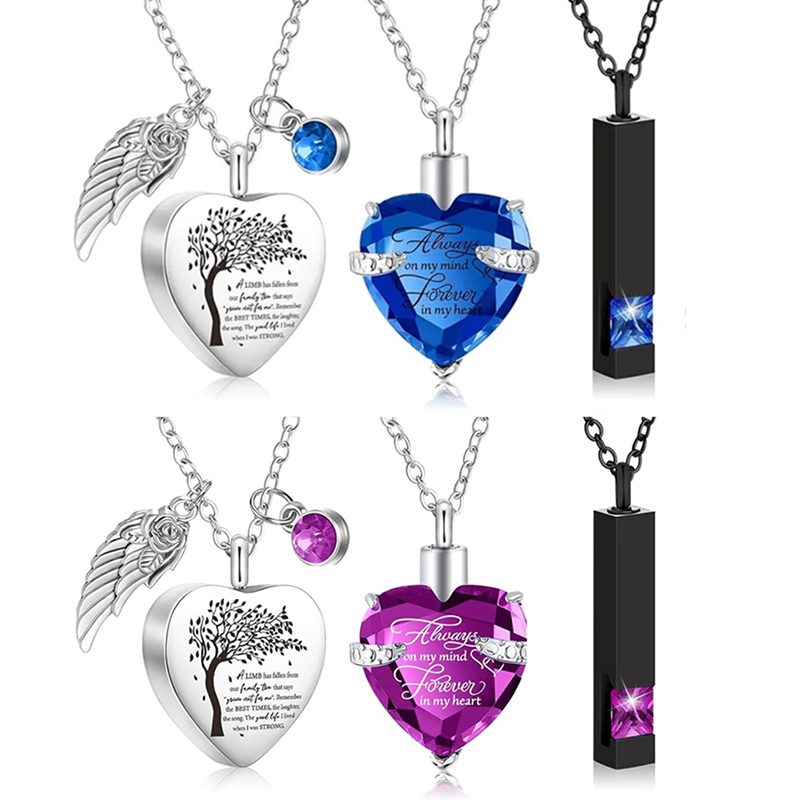 Heart Locket Necklace Photo - 3가지 스타일의 유골 목걸이, 사랑하는 사람의