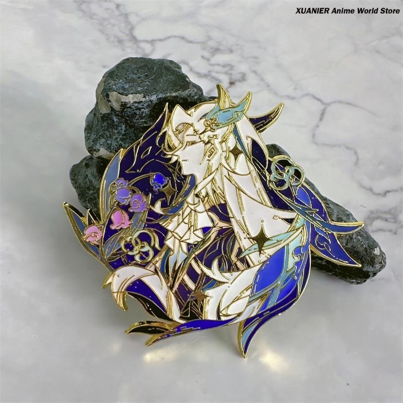 Anime Pendant Necklace - 애니메이션 Neuvillette 금속 배지 Genshin Impact
