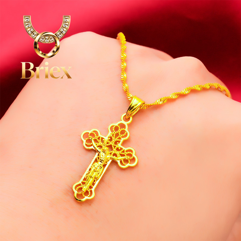 Cross Pendant Necklace Gold - 브리엑스 주얼리 인스 빈티지 골드 크로스