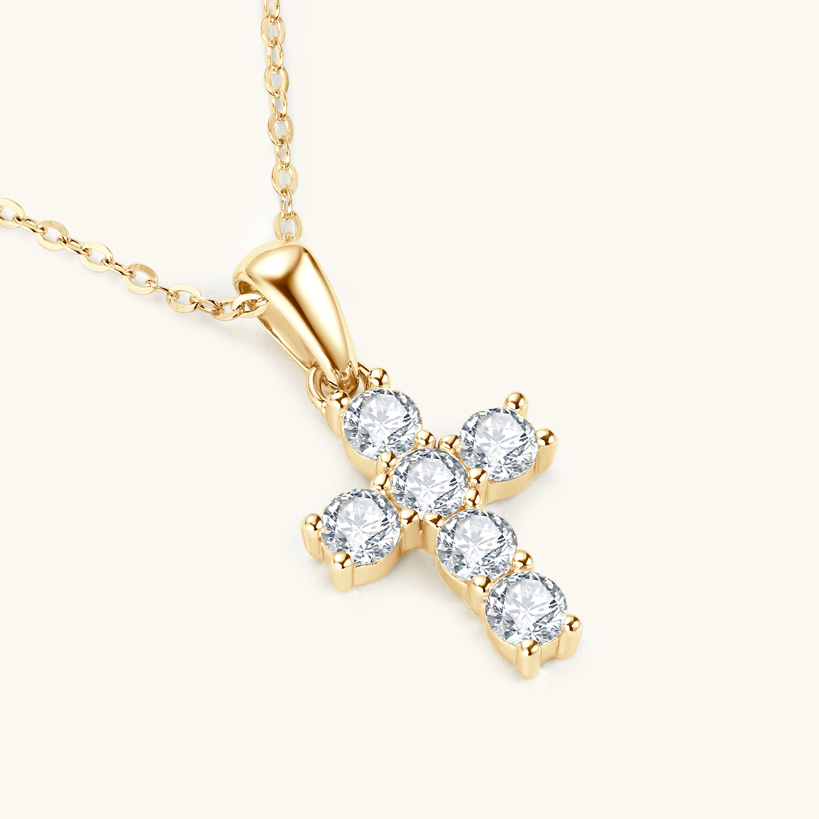 아베스테콤 14K 금도금 4프롱 십자가 펜던트 목걸이  - Cross Pendant Necklace Gold 리뷰 및 가격