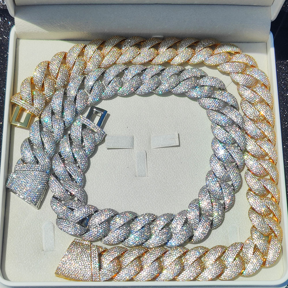 럭셔리 24MM 6열 클러스터 5A 다이아몬드 풀 아이 - Cuban Link Chain 12Mm 리뷰 및 가격