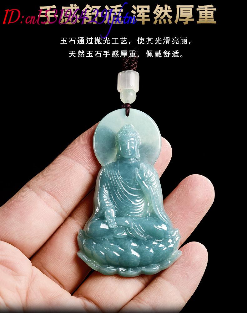 천연 버마산 비취 불상 펜던트 목걸이 패션 진짜 옥 보 - Necklaces 리뷰 및 가격