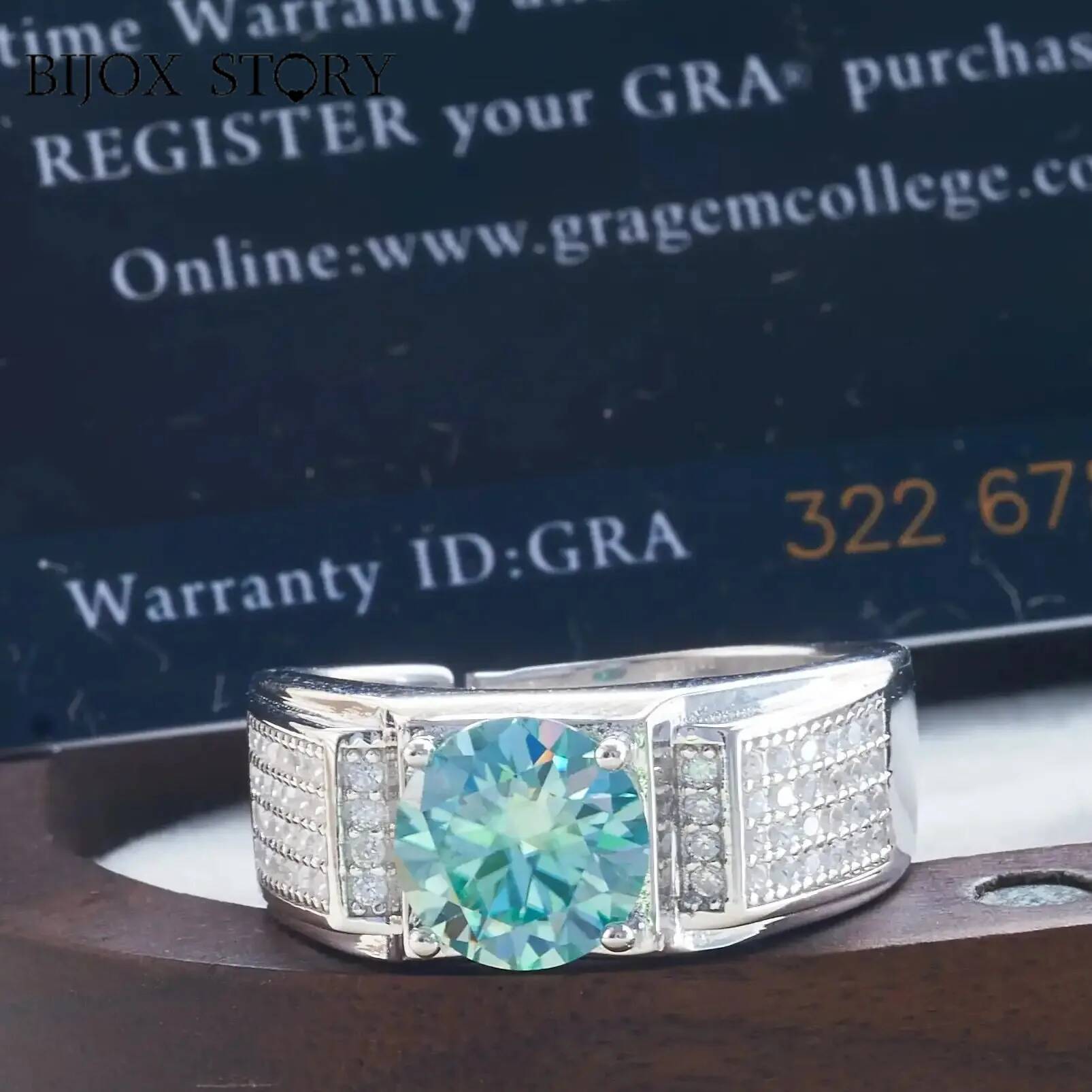 남성용 천연 블루 컬러 모이사나이트 반지, 100% 9 - Moissanite Engagement Ring 1 Carat 리뷰 및 가격