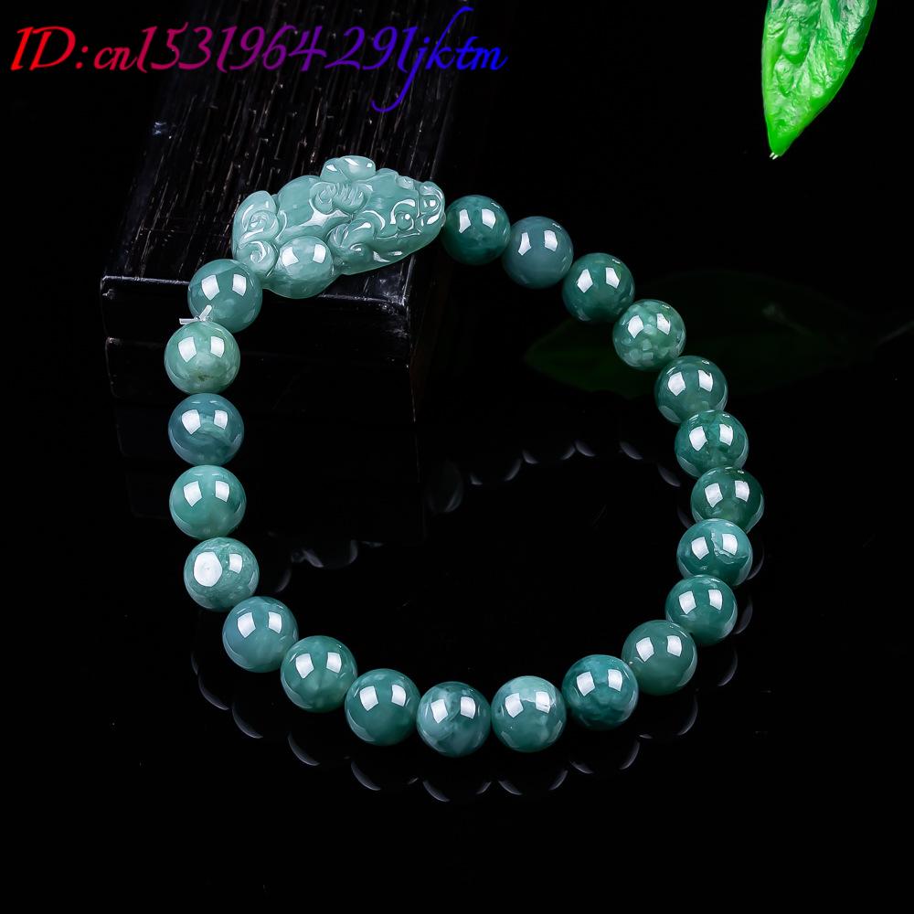 천연 버마산 경옥 픽시우 팔찌 빈티지 부적 여성용 선물 - Bracelets 리뷰 및 가격