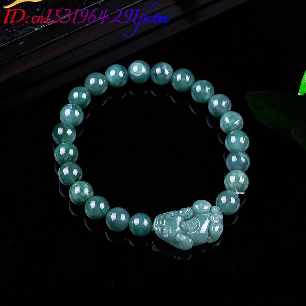 천연 버마산 경옥 픽시우 팔찌 빈티지 부적 여성용 선물 - Bracelets 리뷰 및 가격