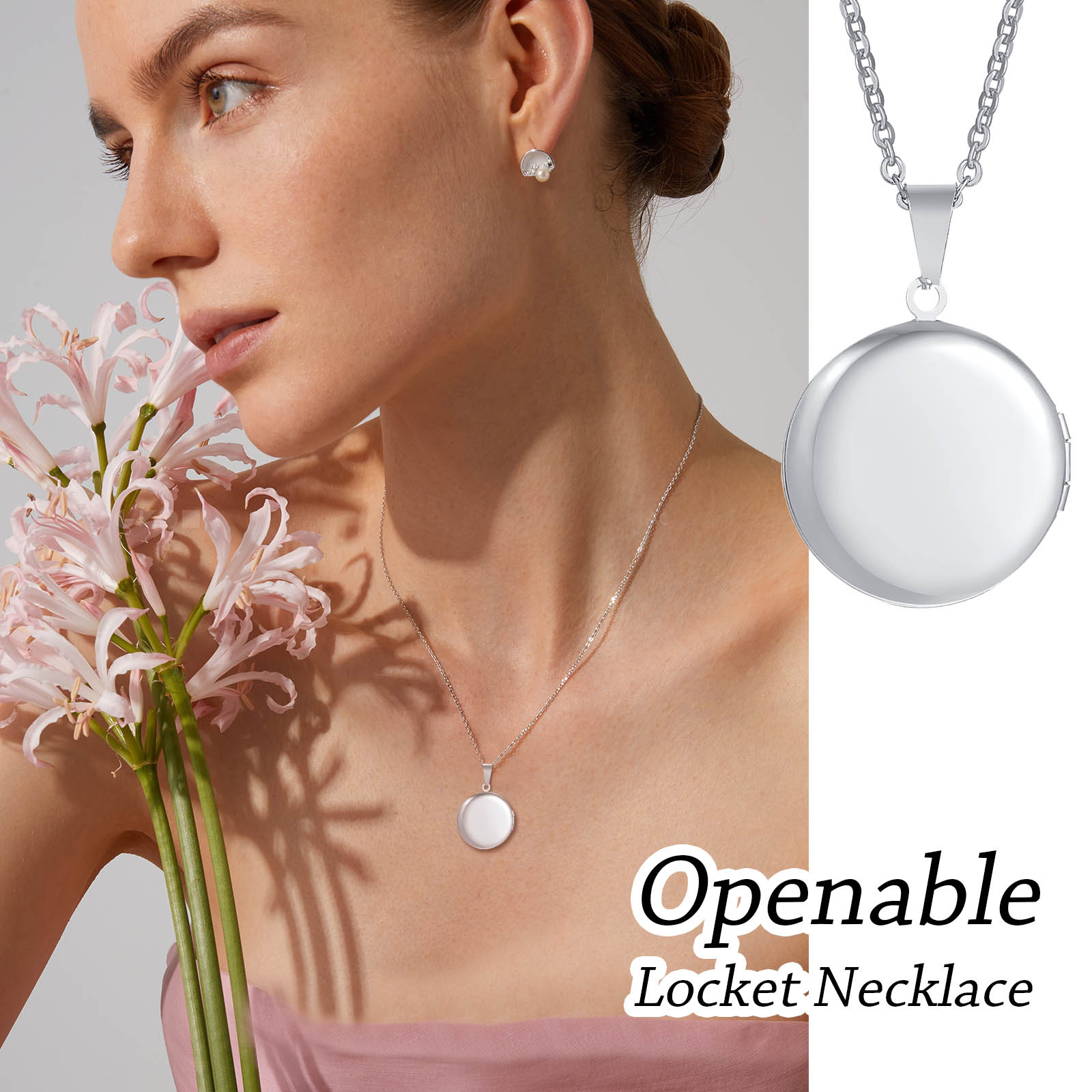 여성 및 소녀용 무료 각인 이니셜 하트 로켓 펜던트,  - Heart Locket Necklace Photo 리뷰 및 가격