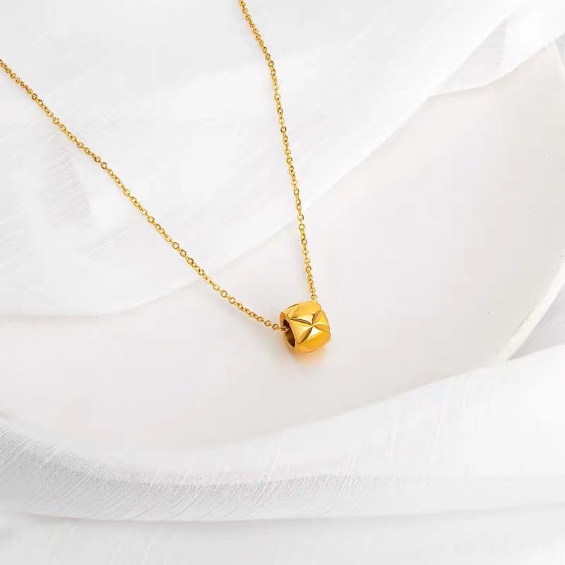 여성을위한 럭셔리 황금 마름모 크로스 원형 구슬 펜던트 - Cross Pendant Necklace Gold 리뷰 및 가격