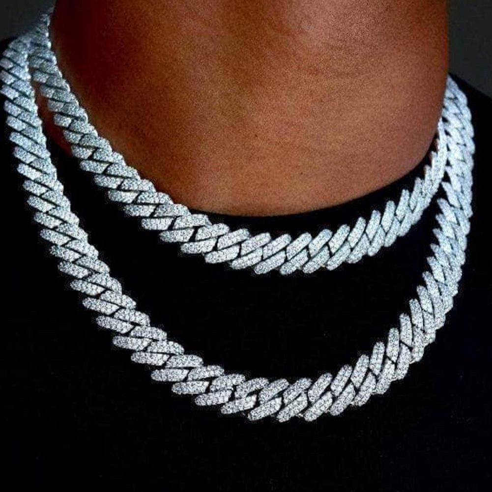 남성 여성을위한 14mm 아이스 아웃 프롱 쿠바 링크  - Cuban Link Chain 12Mm 리뷰 및 가격
