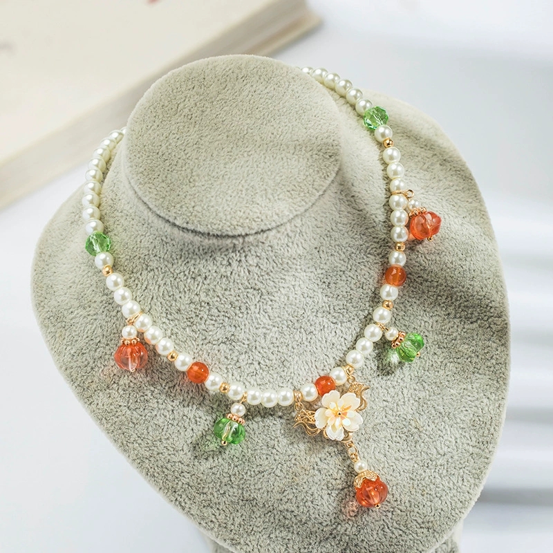 호박 펜던트와 빈티지 진주 목걸이 중국어 Hanfu 웨 - Pearl Choker Necklace Vintage 리뷰 및 가격
