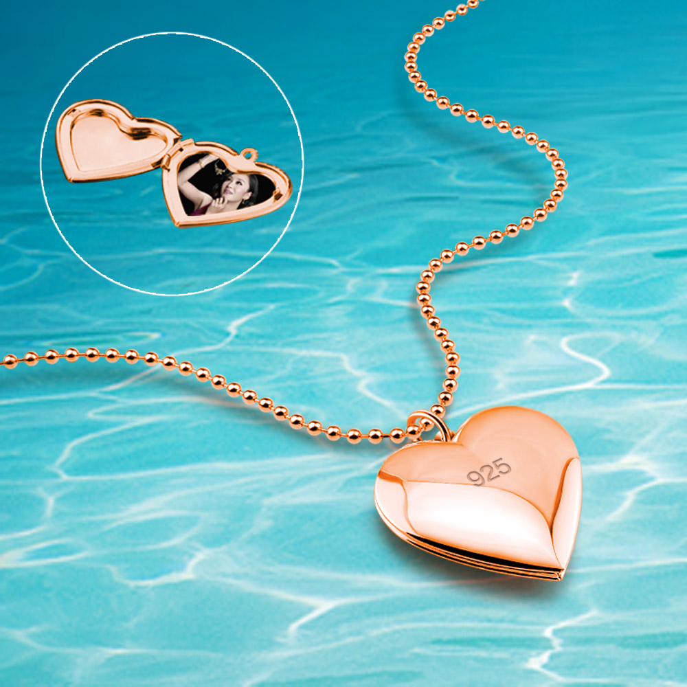 영원한 사랑 하트 초커 925 스털링 실버 하트 펜던트 - Heart Locket Necklace Photo 리뷰 및 가격
