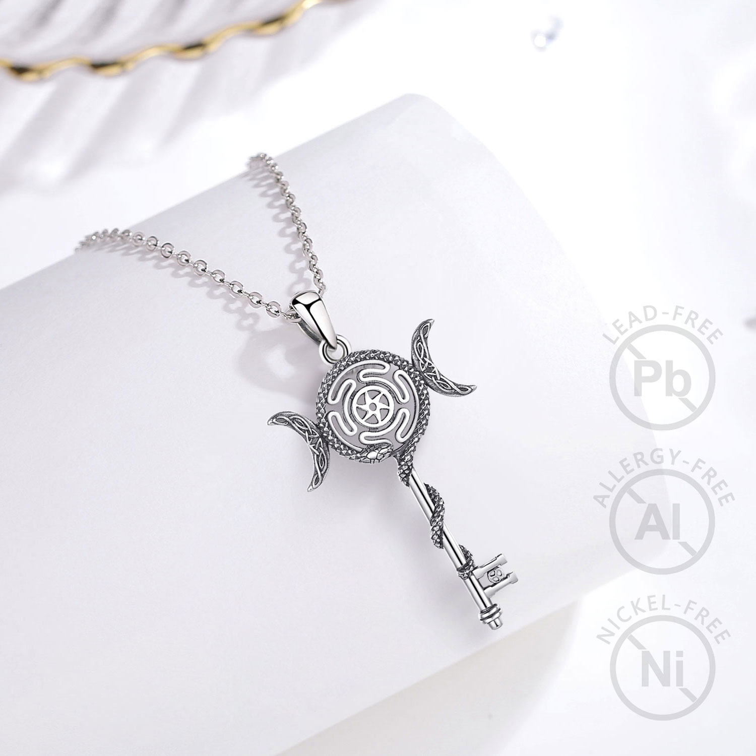 유도라 925 스털링 실버 헤카테 삼중 달 여신 목걸이 - 925 Sterling Silver Chain Necklace Men 리뷰 및 가격