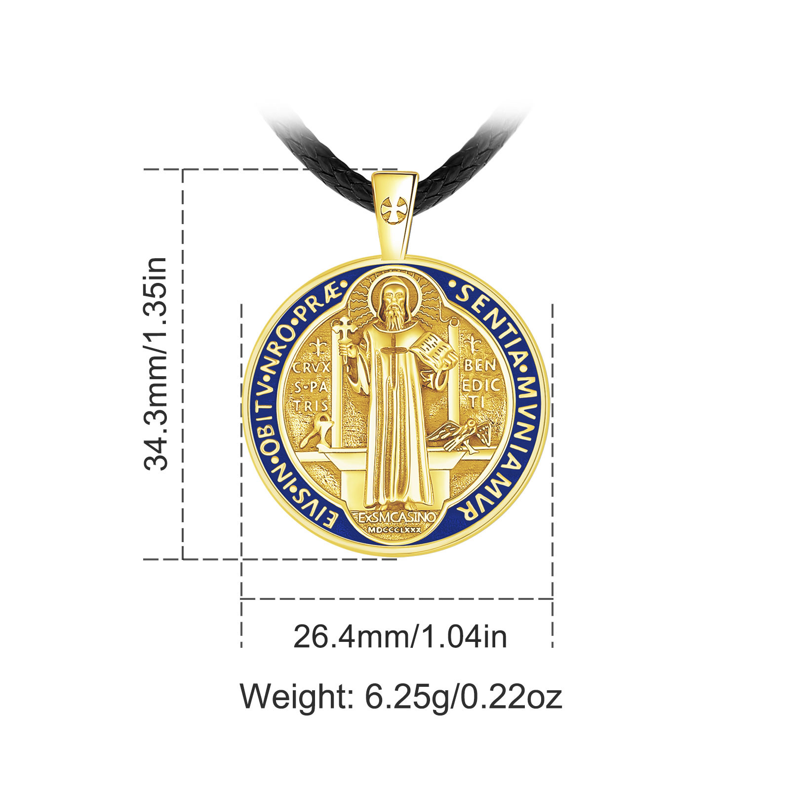 유도라 925 스털링 실버 세인트 베네딕트 목걸이 18 - Cross Pendant Necklace Gold 리뷰 및 가격