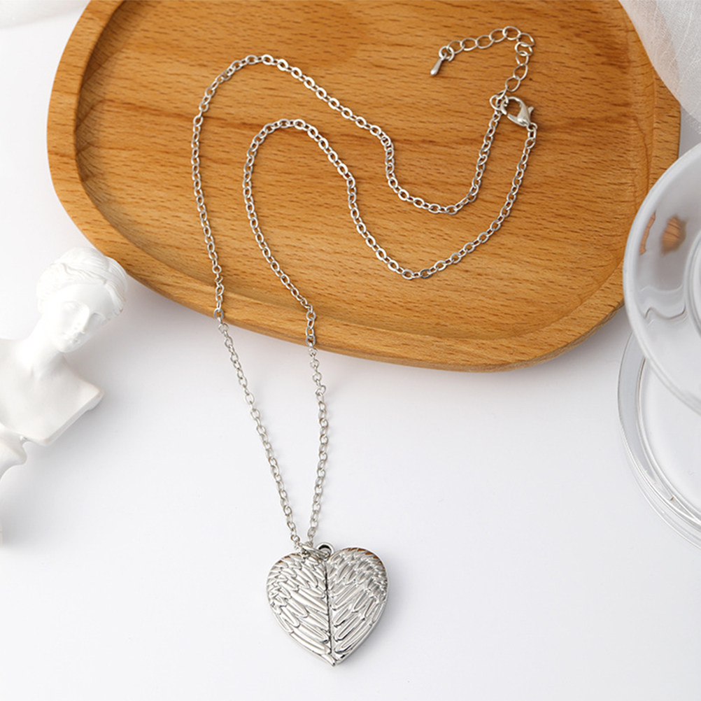 하트 로켓 목걸이 여성용 사진 로켓 목걸이 내부 사진  - Heart Locket Necklace Photo 리뷰 및 가격
