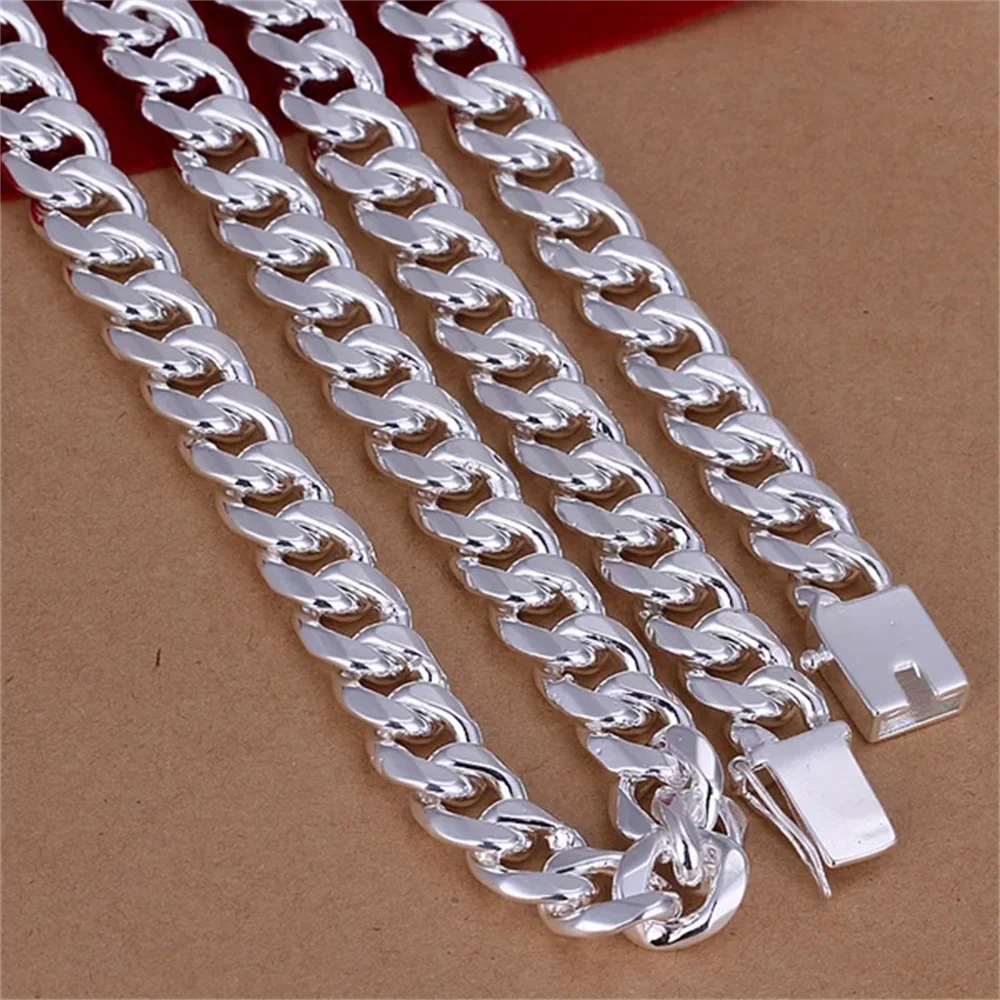 20-24 인치 925 스털링 실버 클래식 10mm 기 - 925 Sterling Silver Chain Necklace Men 리뷰 및 가격
