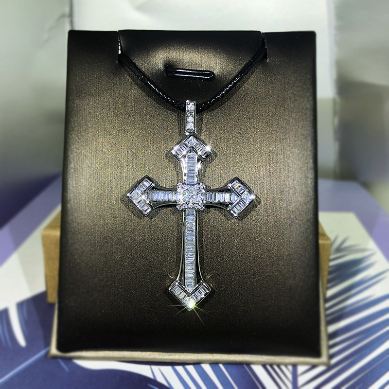 925 스털링 실버 고급 화이트 지르콘, 남성과 여성  - 925 Sterling Silver Chain Necklace Men 리뷰 및 가격