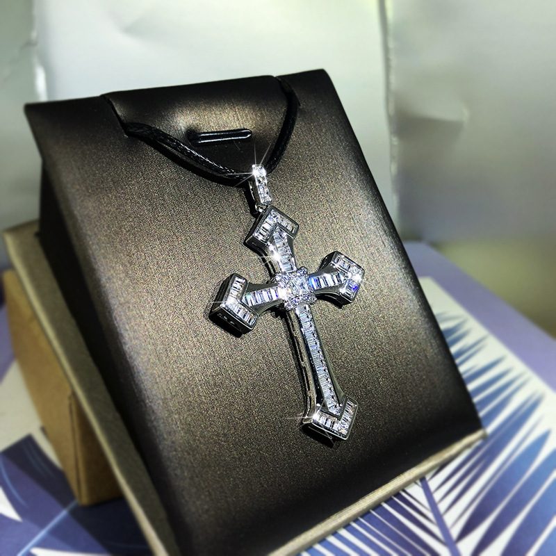925 스털링 실버 고급 화이트 지르콘, 남성과 여성  - 925 Sterling Silver Chain Necklace Men 리뷰 및 가격