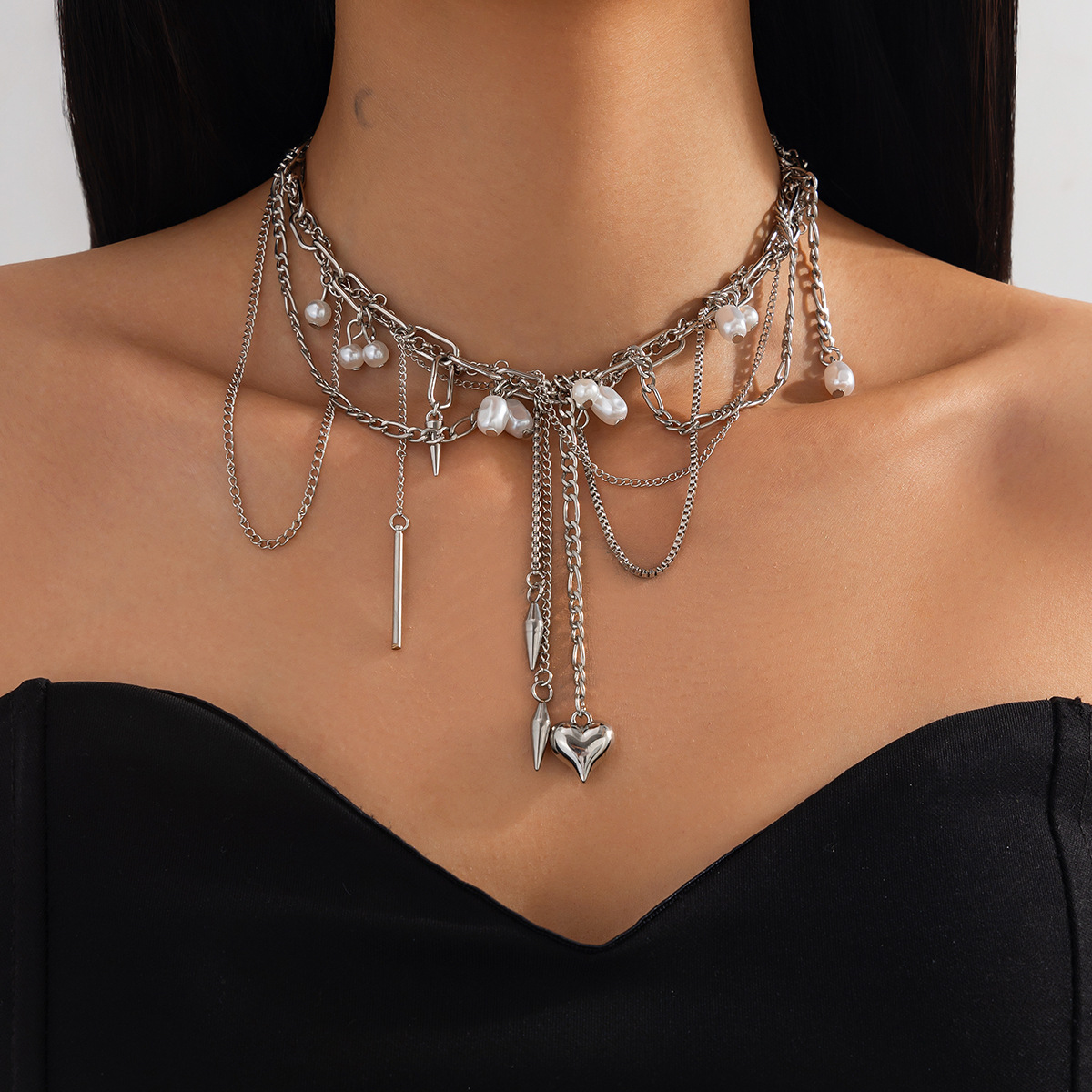 빈티지 불규칙 인조 진주 목걸이 여성 우아한 펑크 고딕 - Pearl Choker Necklace Vintage 리뷰 및 가격