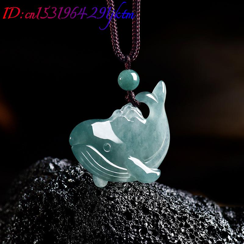 천연 버마산 비취 고래 펜던트 목걸이 액세서리 진짜 옥 - Necklaces 리뷰 및 가격