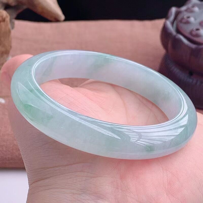 미얀마산 단색 - 연유색 비취 팔찌, 어린 소녀의 밝은 - Bracelets 리뷰 및 가격