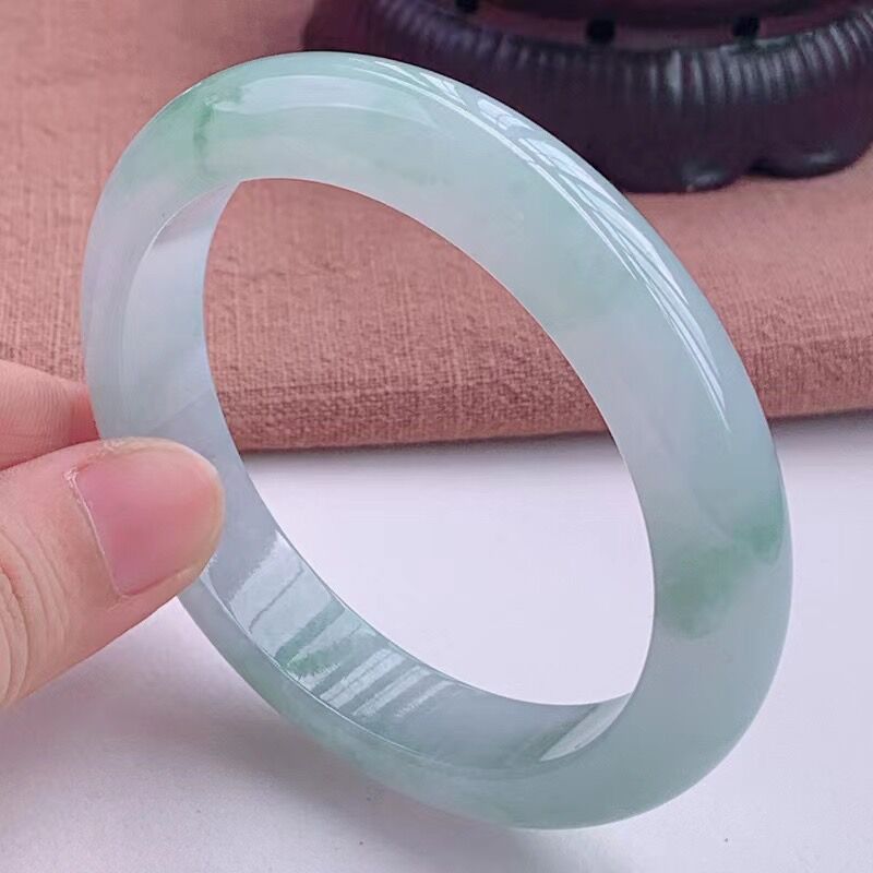 미얀마산 단색 - 연유색 비취 팔찌, 어린 소녀의 밝은 - Bracelets 리뷰 및 가격