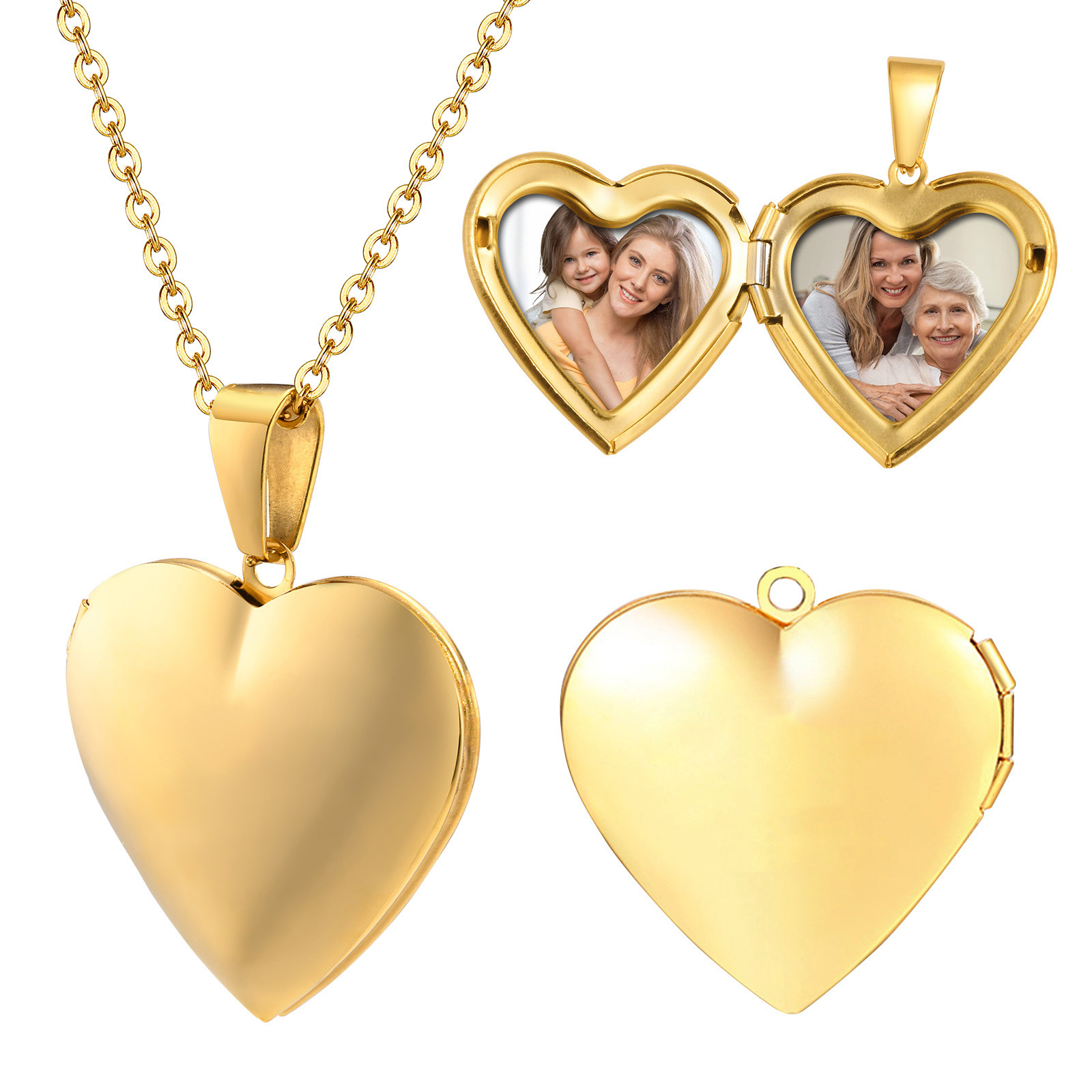 스테인레스 스틸 주얼리 하트 로켓 사진 메모리 사진,  - Heart Locket Necklace Photo 리뷰 및 가격