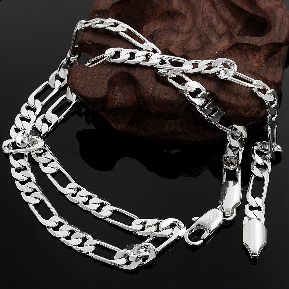 925 스털링 실버 18K 골드 목걸이 6MM 사이드  - 925 Sterling Silver Chain Necklace Men 리뷰 및 가격