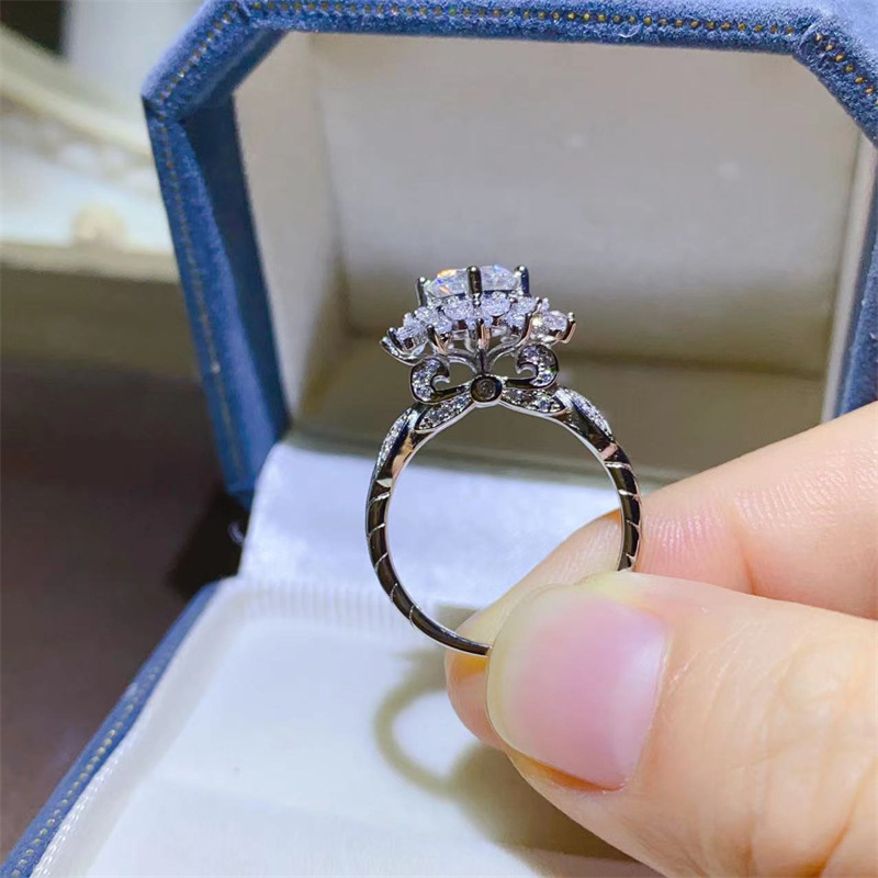 럭셔리 화이트 골드 솔리드 플래티넘 PT950 모이사나 - Moissanite Engagement Ring 1 Carat 리뷰 및 가격