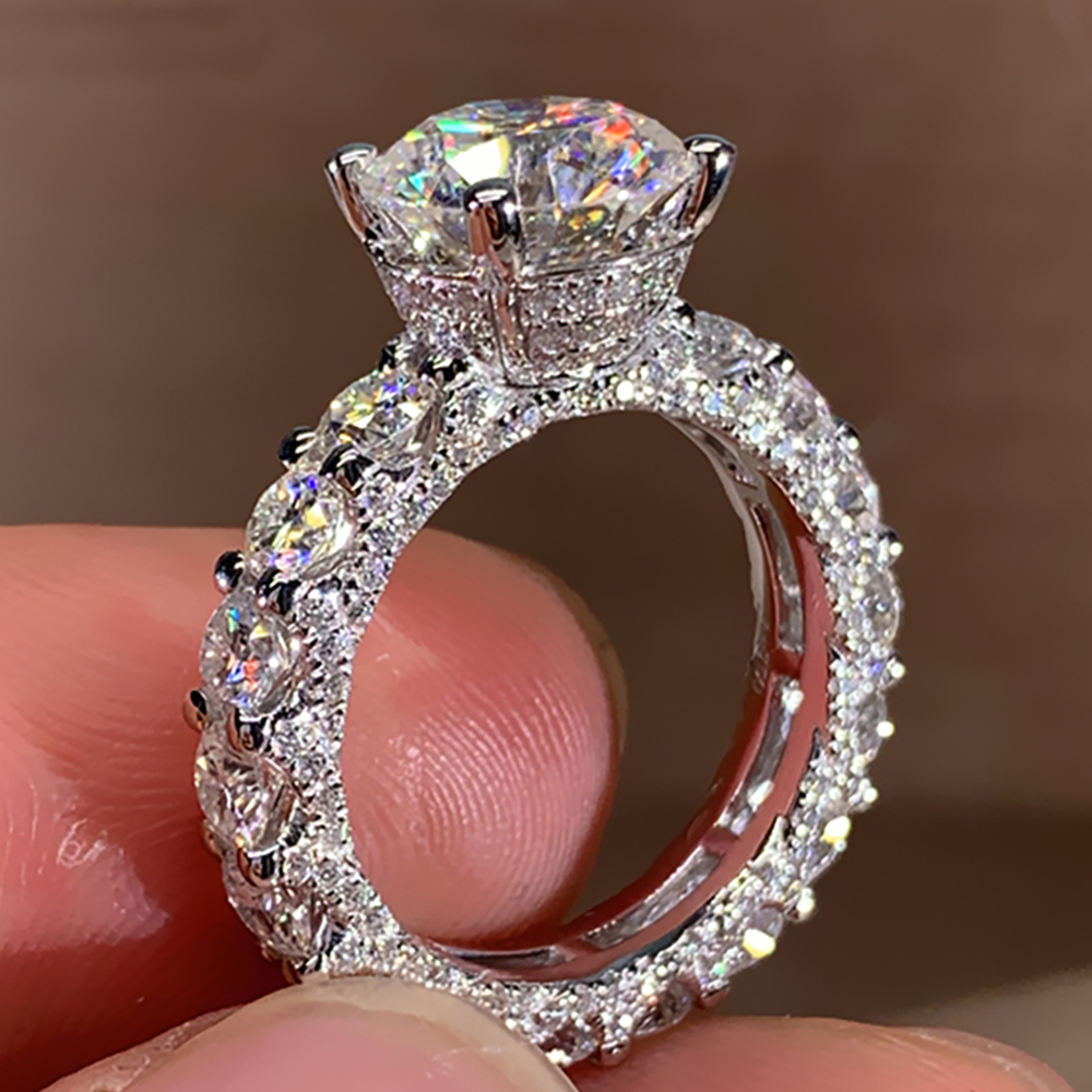 맞춤형 솔리드 18K Au750 화이트 골드 여성 웨딩 - Moissanite Engagement Ring 1 Carat 리뷰 및 가격