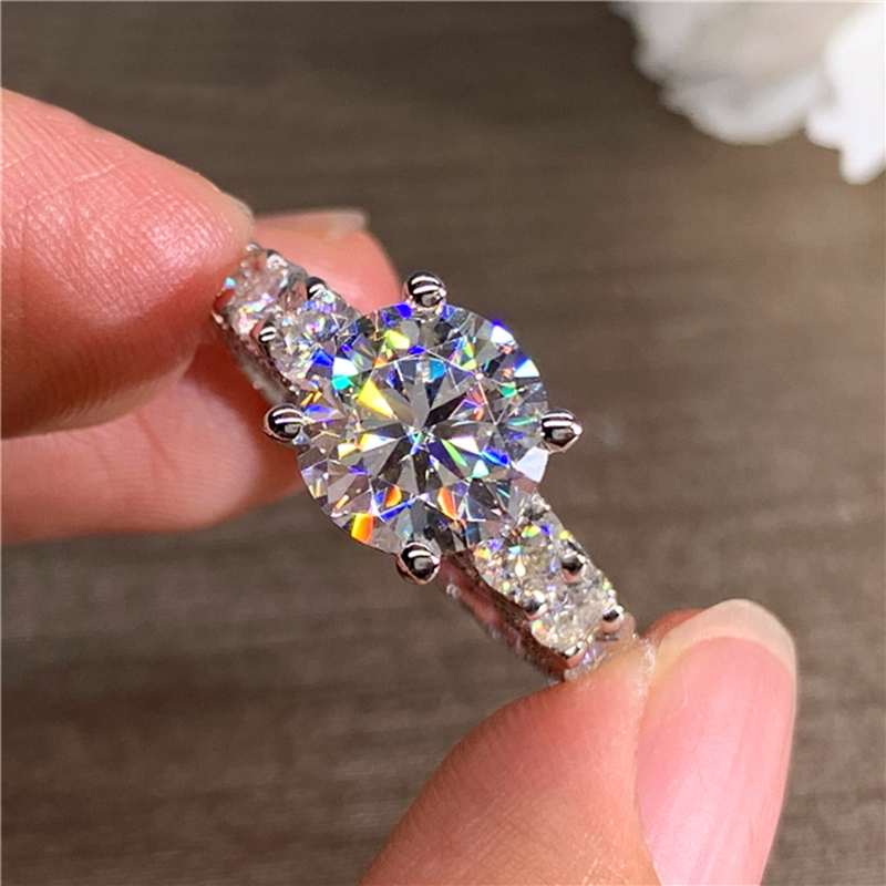 맞춤형 솔리드 18K Au750 화이트 골드 여성 웨딩 - Moissanite Engagement Ring 1 Carat 리뷰 및 가격