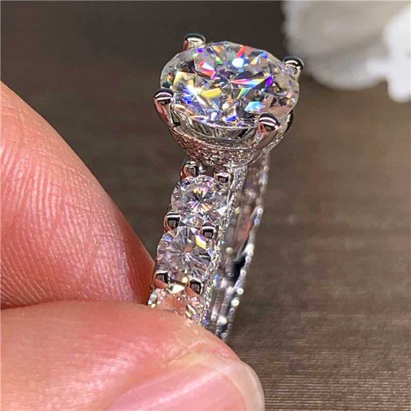 맞춤형 솔리드 18K Au750 화이트 골드 여성 웨딩 - Moissanite Engagement Ring 1 Carat 리뷰 및 가격