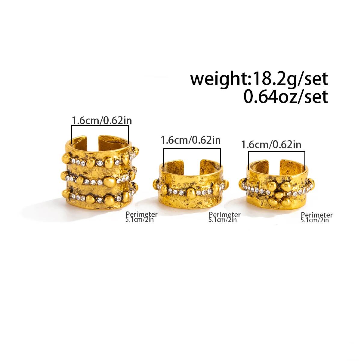 Ingemark 3Pcs 빈티지 인레이 라인스톤 조절  - Vintage Punk Knuckle Rings Set 리뷰 및 가격
