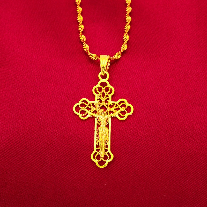 9999 24K 순금 클래식 남녀 공용 크로스 목걸이  - Cross Pendant Necklace Gold 리뷰 및 가격