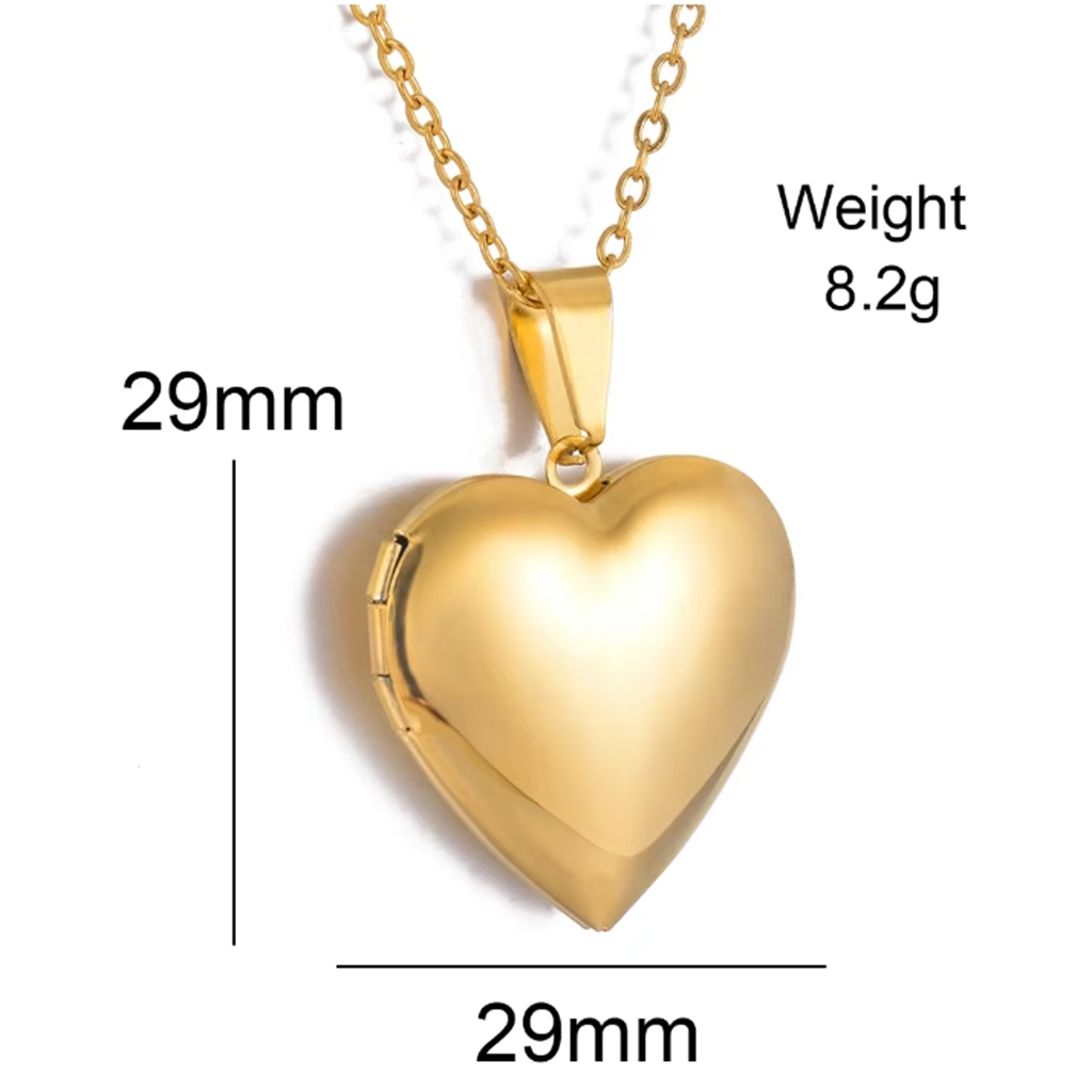 여성용 맞춤형 하트 생일 꽃 로켓 목걸이, 스테인레스  - Heart Locket Necklace Photo 리뷰 및 가격