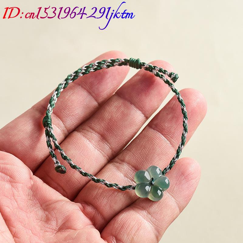 버마산 경옥 꽃 팔찌 천연 옥 참 장식 패션 액세서리  - Bracelets 리뷰 및 가격