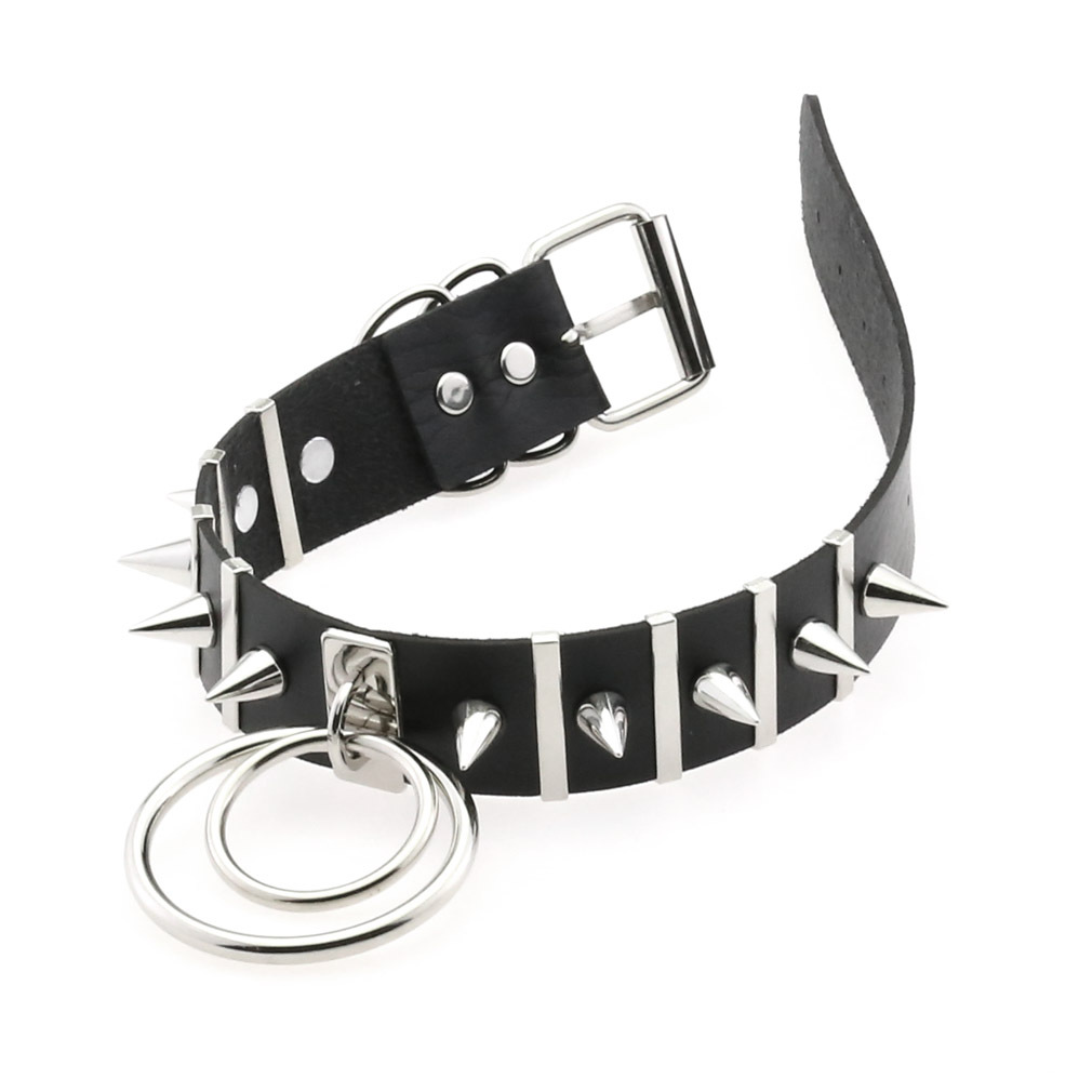 큰 스파이크 초커 가죽 목걸이 여성을위한 금속 펑크 목 - Goth Punk Spike Choker 리뷰 및 가격