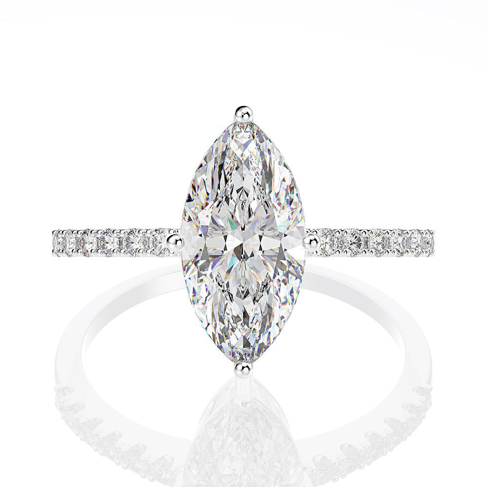 여성용 럭셔리 리얼 1 캐럿 D 컬러 마키즈 모이사나이 - Moissanite Engagement Ring 1 Carat 리뷰 및 가격